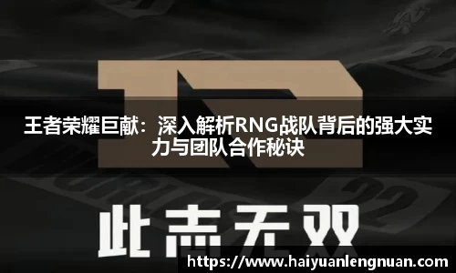 王者荣耀巨献：深入解析RNG战队背后的强大实力与团队合作秘诀